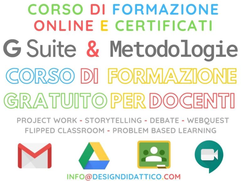 Corso Gratuito Su GSuite, Metodologie Didattiche E Agenda 2030 - Design ...